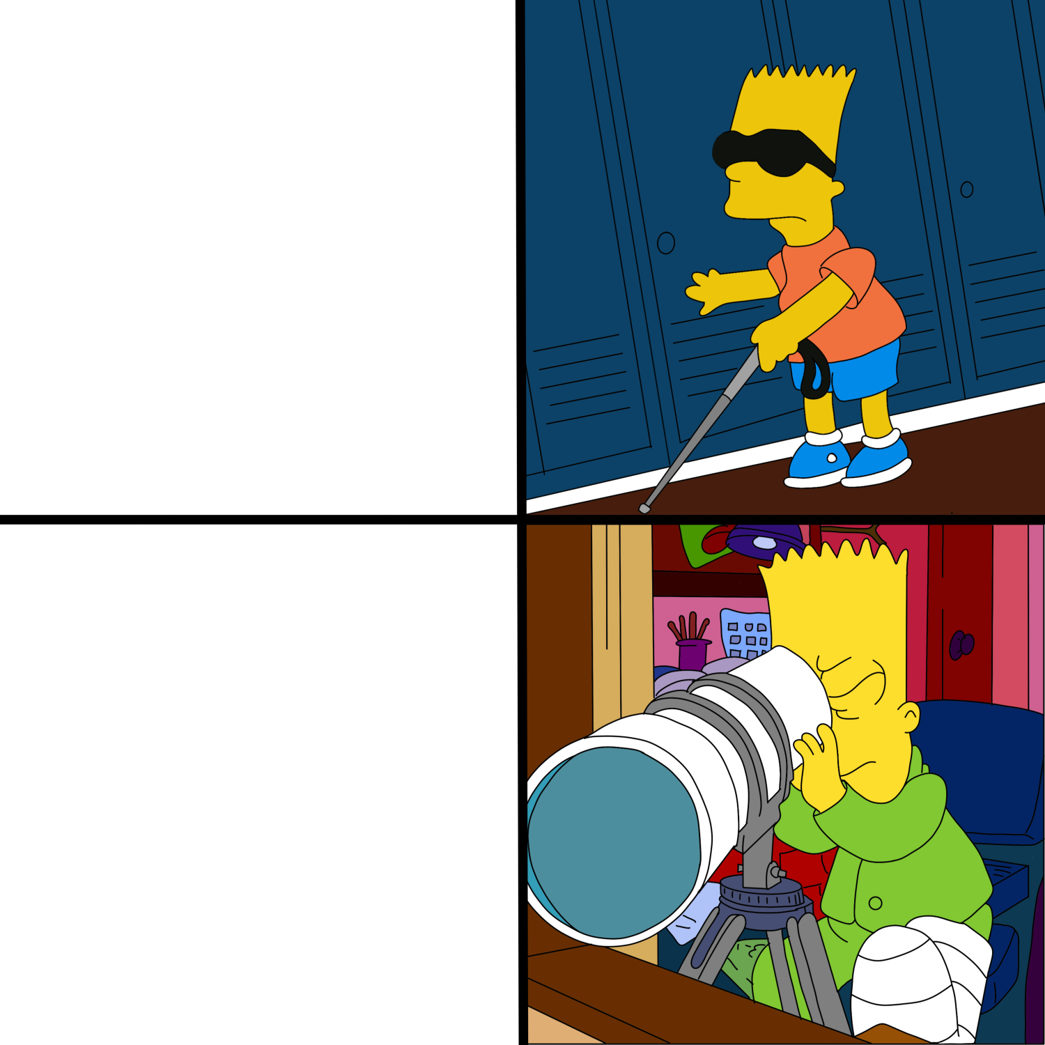 Bart Simpson Blind Template Blank Template - Imgflip