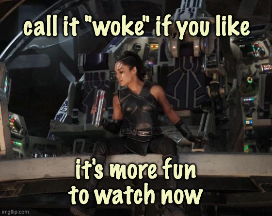 Only problem with Thor: Love & Thunder: show, don't tell about Valkyrie | call it "woke" if you like; it's more fun
to watch now | image tagged in seat for the show,mcu,marvel,movies | made w/ Imgflip meme maker