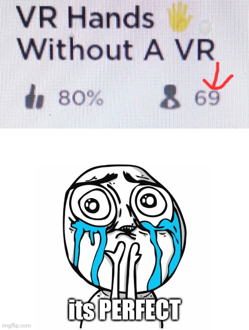 I was scrolling through vr hand roblox games and immediately saw this | its PERFECT | image tagged in crying becauise it's so beautiful | made w/ Imgflip meme maker