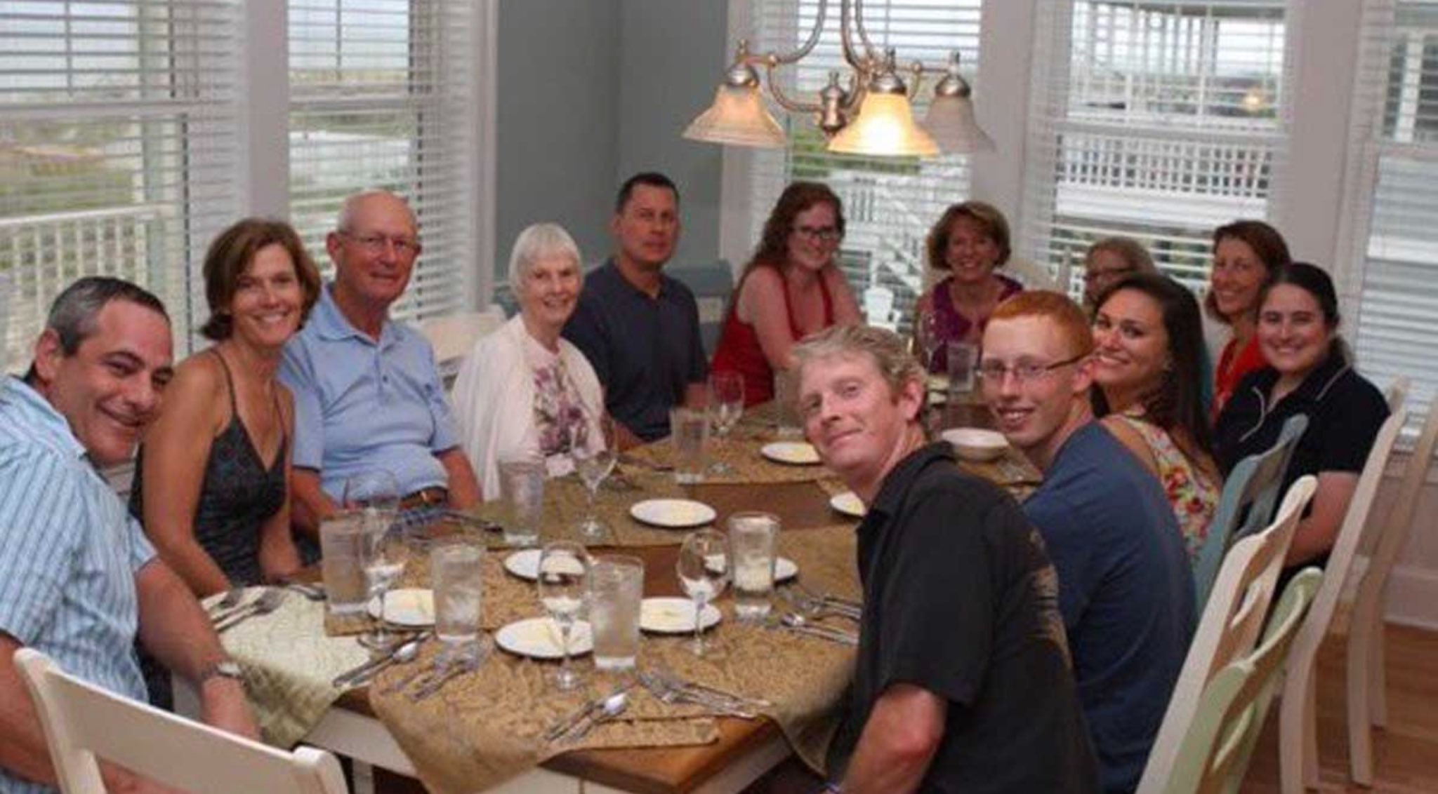 White Family Welcoming You Back to the Table Blank Meme Template