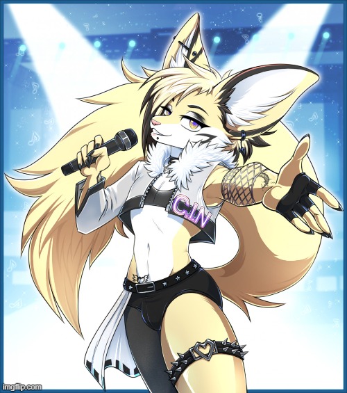 Idol (By Freekilli) | image tagged in furry,femboy,cute,fabulous | made w/ Imgflip meme maker