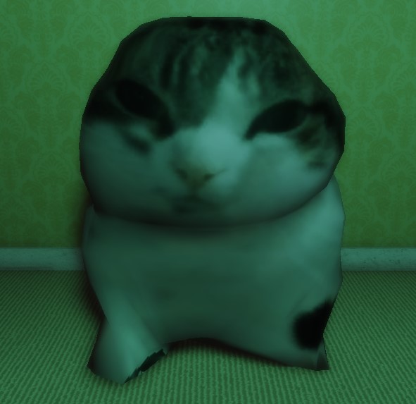 High Quality cat in the roblox backrooms Blank Meme Template