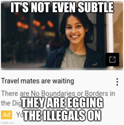 IT'S NOT EVEN SUBTLE; THEY ARE EGGING THE ILLEGALS ON | made w/ Imgflip meme maker
