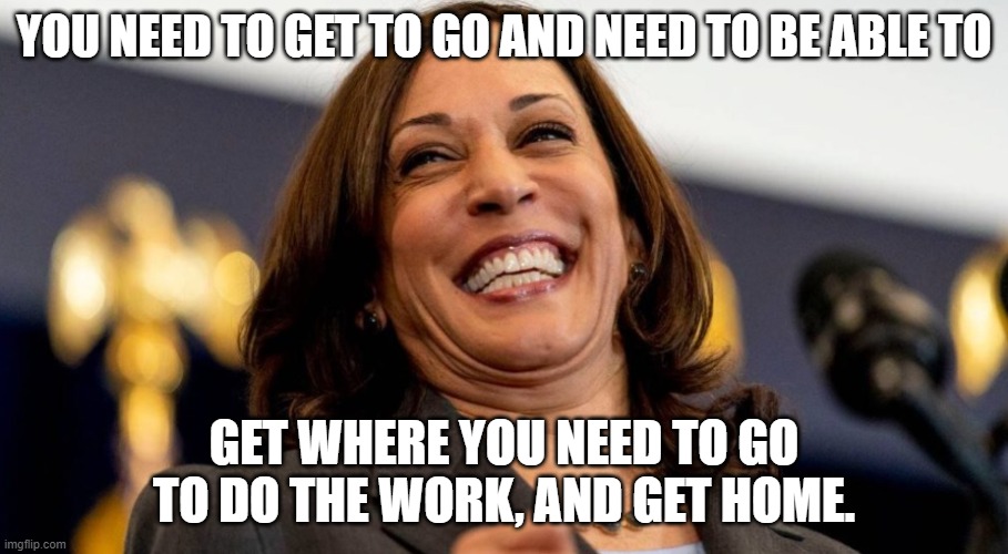 Veep Thoughts | YOU NEED TO GET TO GO AND NEED TO BE ABLE TO; GET WHERE YOU NEED TO GO TO DO THE WORK, AND GET HOME. | made w/ Imgflip meme maker