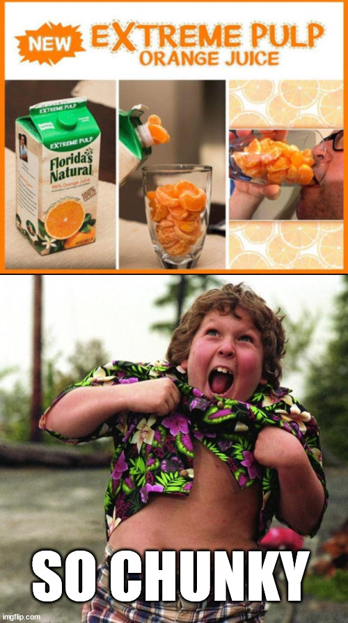 SO CHUNKY | image tagged in chunky truffle shuffle,fake | made w/ Imgflip meme maker