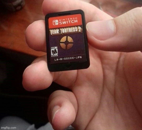 I found this rare piece inside a patient | image tagged in nintendo switch,fake switch games,tf2,team fortress 2 | made w/ Imgflip meme maker