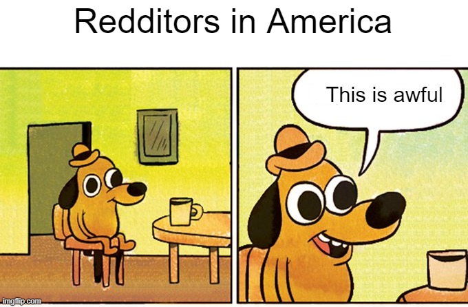 If depression is your natural state, happiness is an anomaly | Redditors in America; This is awful | made w/ Imgflip meme maker