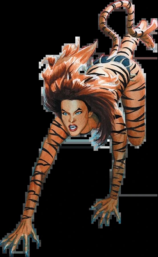High Quality Tigra Of The Avengers Transparent Background Blank Meme Template