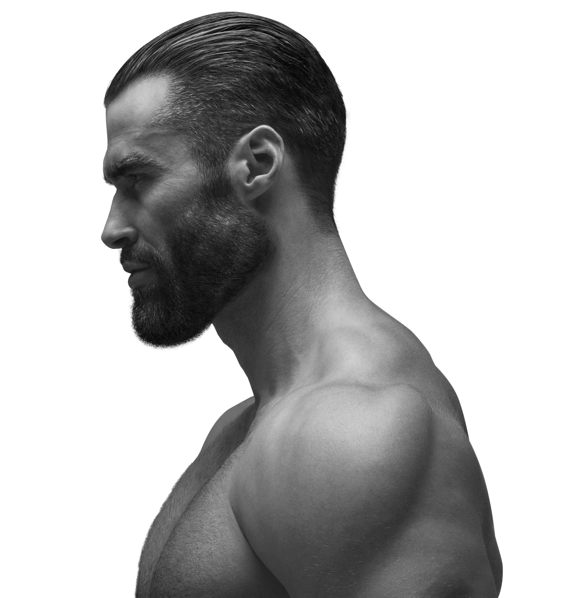 Gigachad Side Profile PNG, GigaChad