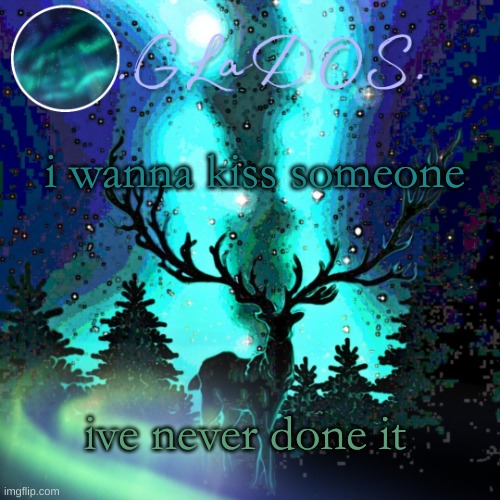 i wanna kiss someone; ive never done it | image tagged in aurora borealis | made w/ Imgflip meme maker