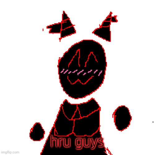 hru guys | image tagged in zeta blushing | made w/ Imgflip meme maker