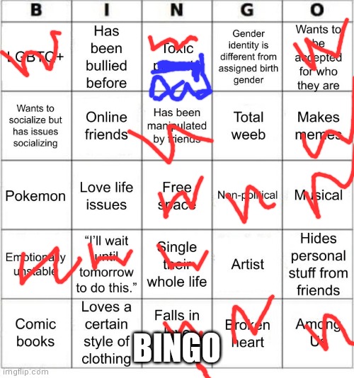 Bingo | BINGO | image tagged in jer-sama's bingo | made w/ Imgflip meme maker
