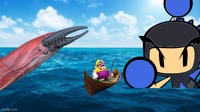 Wario dies in a monster fight while fishing.mp3 | image tagged in wario dies,wario,bomberman,godzilla,subnautica,monster | made w/ Imgflip meme maker
