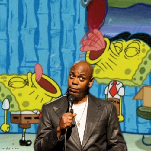 Stanley Is So Sus | image tagged in tongue,dave chappelle,good meme,spongebob,sus | made w/ Imgflip meme maker
