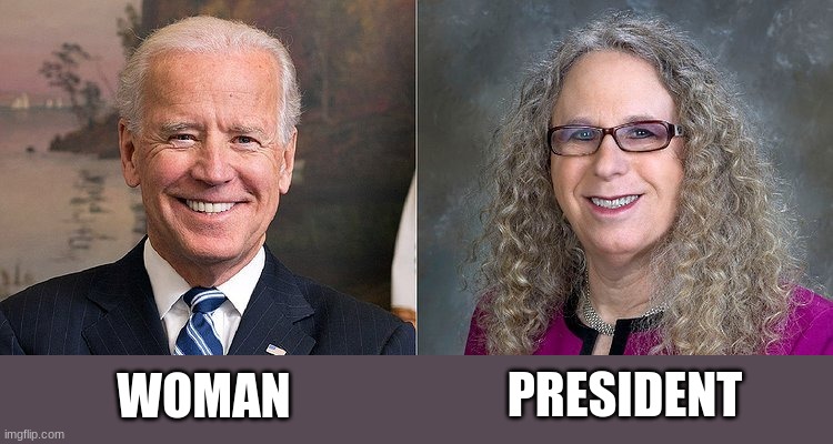 We can be anything we want to be and if you disagree, you're phobic of what I identify as. | WOMAN; PRESIDENT | image tagged in transphobic,biden,transgender,liberal logic | made w/ Imgflip meme maker