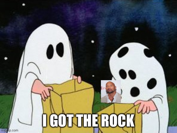 A simple rock | I GOT THE ROCK | image tagged in memes,peanuts,dwayne johnson | made w/ Imgflip meme maker