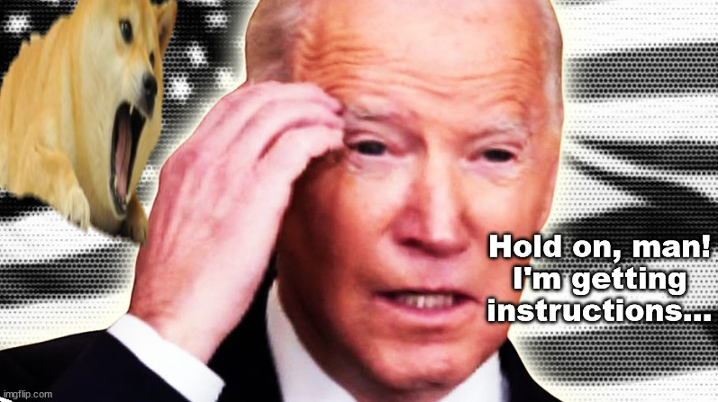 “We were somewhere around Barstow on the edge of the desert when the drugs began to take hold." | Hold on, man!
I'm getting instructions... | image tagged in memes,politics | made w/ Imgflip meme maker