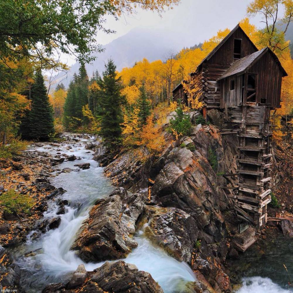 Crystal Mill, Colorado | image tagged in awesome | made w/ Imgflip meme maker