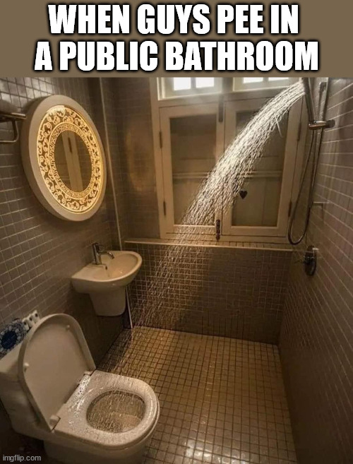 WHEN GUYS PEE IN 
A PUBLIC BATHROOM | image tagged in gross | made w/ Imgflip meme maker