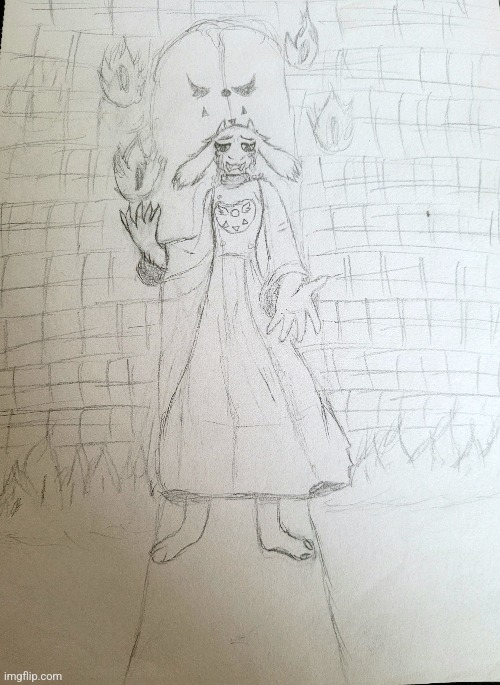 Just a crappy drawing of Toriel I made, What do you think? | image tagged in undertale,undertale - toriel,drawing,bad drawing | made w/ Imgflip meme maker