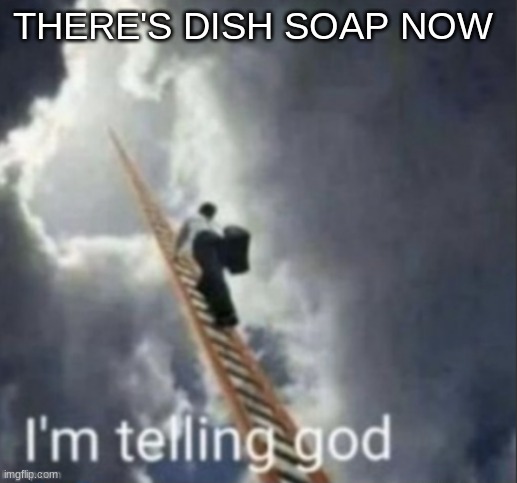 THERE'S DISH SOAP NOW | made w/ Imgflip meme maker