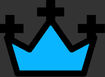 High Quality Blue crown icon Blank Meme Template