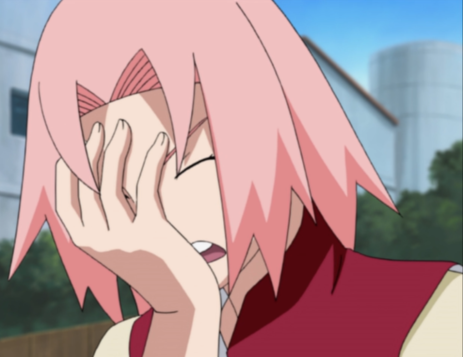 Sakura Haruno Facepalm Blank Meme Template