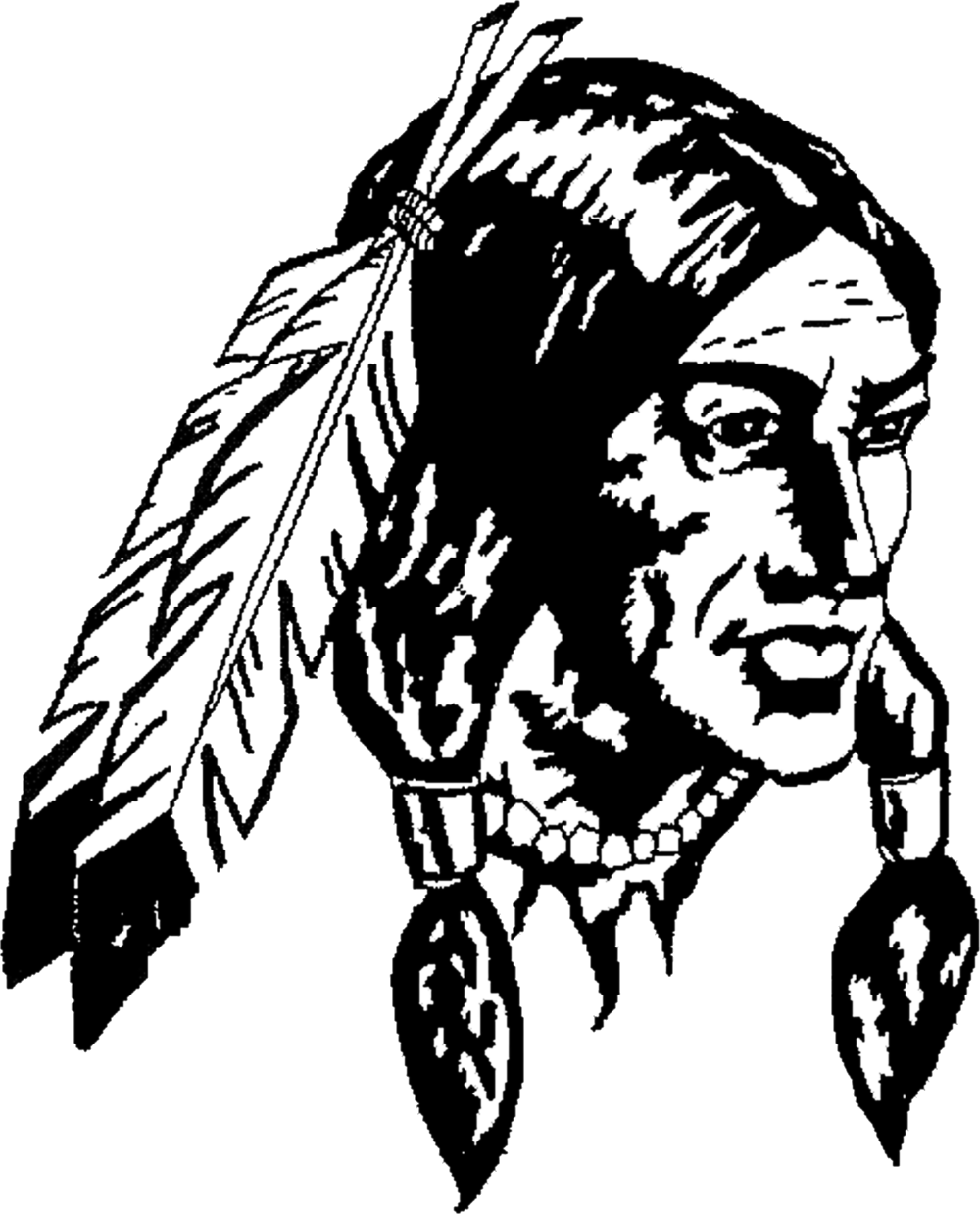Vintage Indian Warrior transparency Blank Meme Template