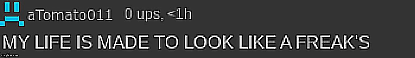 MY LIFE IS MADE TO LOOK LIKE A FREAK'S | image tagged in my life is made to look like a freak's | made w/ Imgflip meme maker