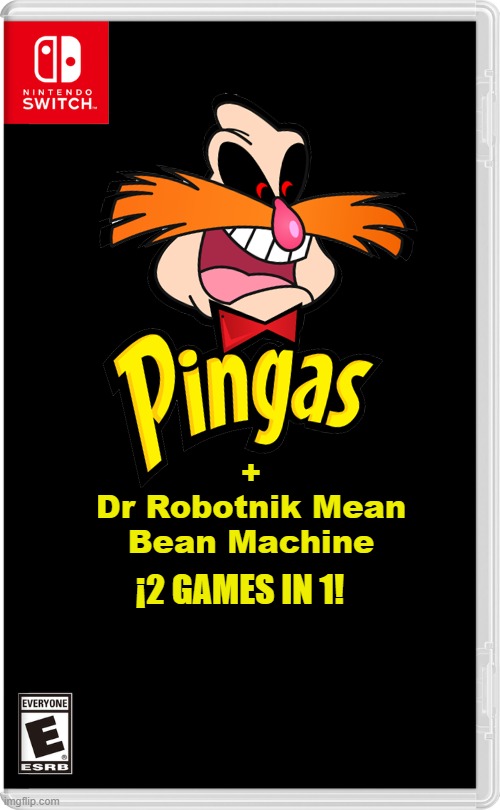 wow a big pack |  +
Dr Robotnik Mean Bean Machine; ¡2 GAMES IN 1! | image tagged in nintendo switch,pingas | made w/ Imgflip meme maker