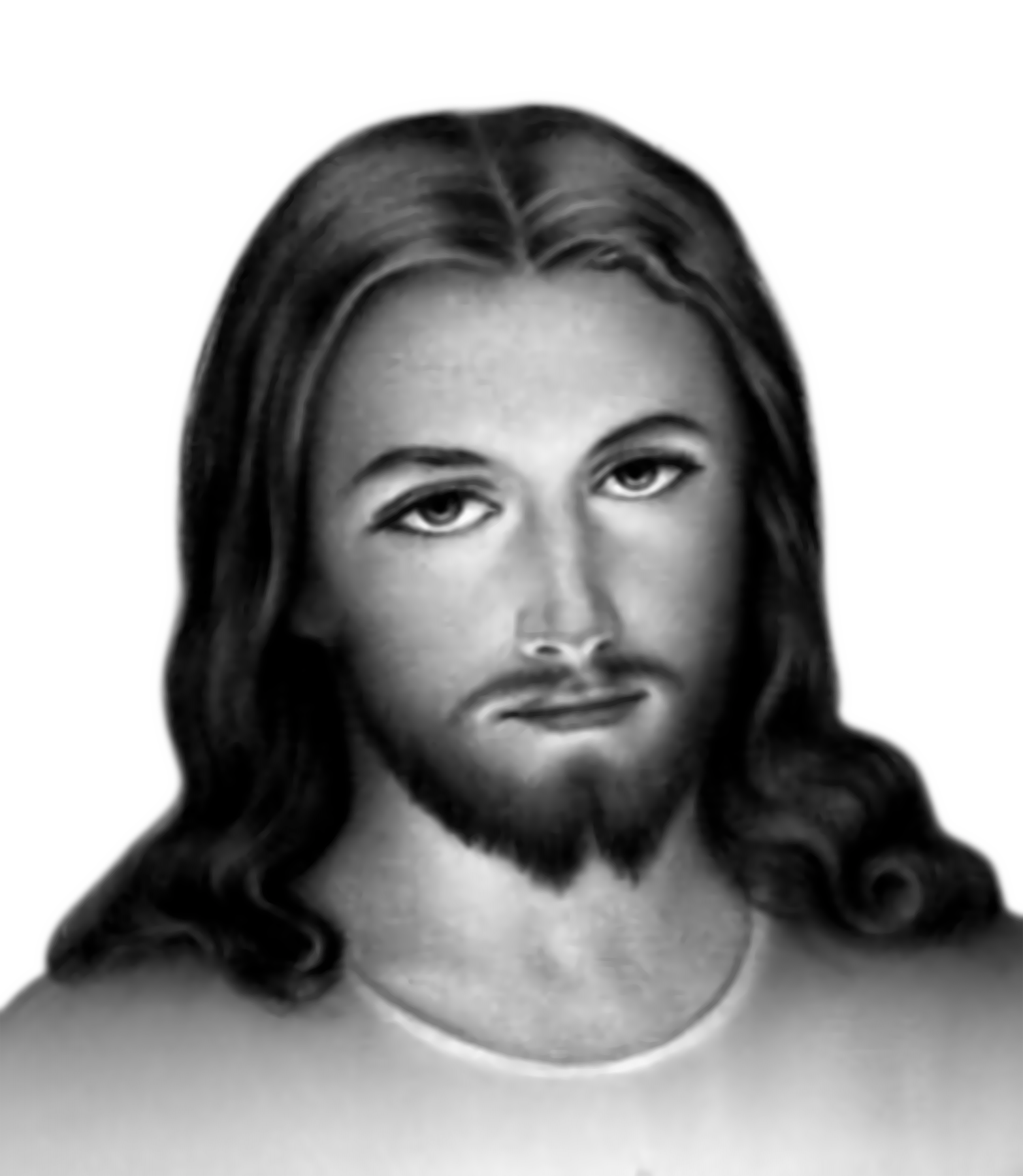 High Quality Catholic Jesus face with transparency Blank Meme Template