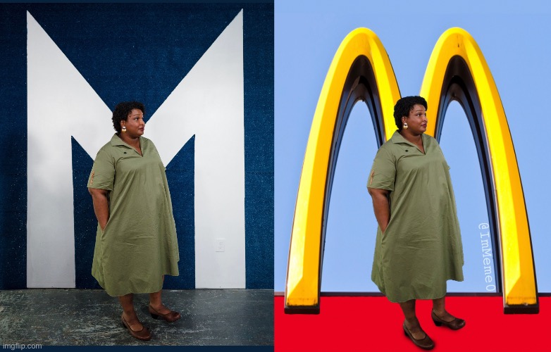 Stacey Abrams Hearts McDonalds | image tagged in fat,stacey abrams | made w/ Imgflip meme maker