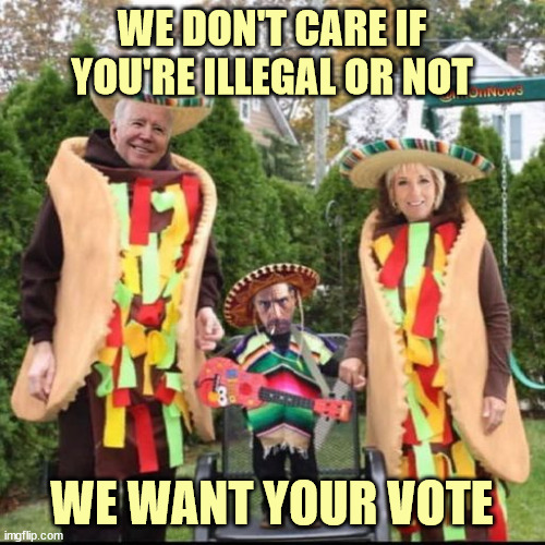 WE DON'T CARE IF YOU'RE ILLEGAL OR NOT WE WANT YOUR VOTE | made w/ Imgflip meme maker