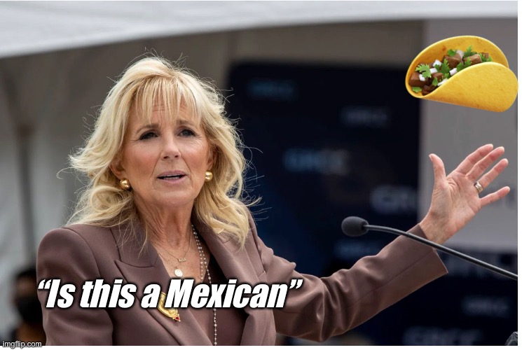 Poor Jill | 🌮; “Is this a Mexican” | image tagged in politics lol,memes,derp,is this a pigeon | made w/ Imgflip meme maker