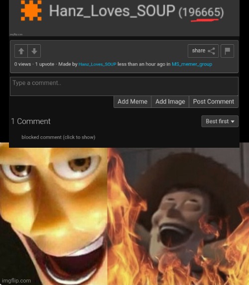 Hmmm, content | image tagged in satanic woody no spacing | made w/ Imgflip meme maker