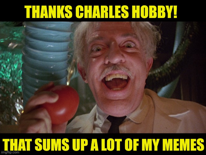 THANKS CHARLES HOBBY! THAT SUMS UP A LOT OF MY MEMES | made w/ Imgflip meme maker