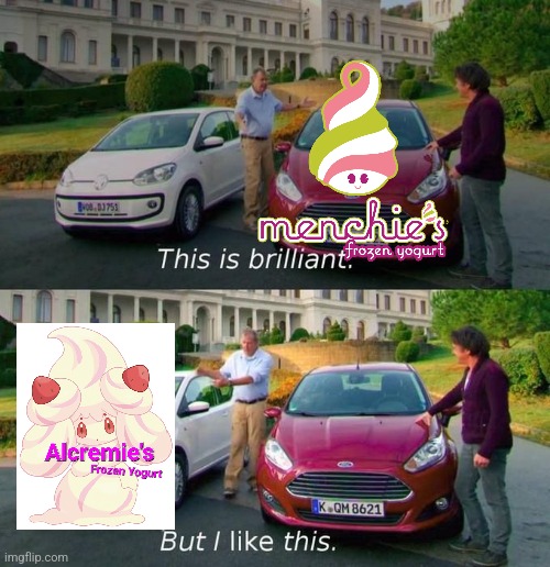 Alcremie's Frozeb Yogurt | image tagged in this is brilliant but i like this | made w/ Imgflip meme maker