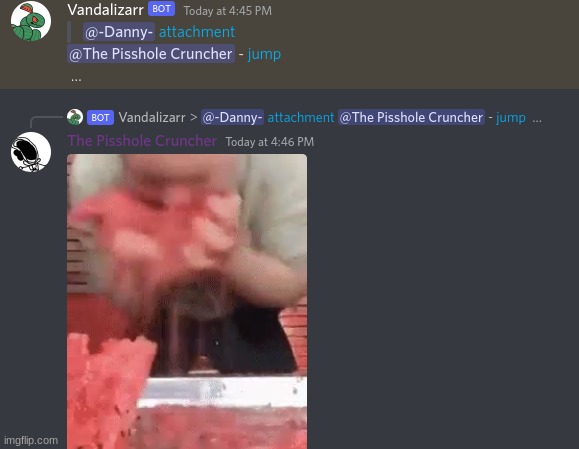 the joke is, vandalizarr is a watermelon, and the gif is a guy eating watermelon. now laugh. | made w/ Imgflip meme maker