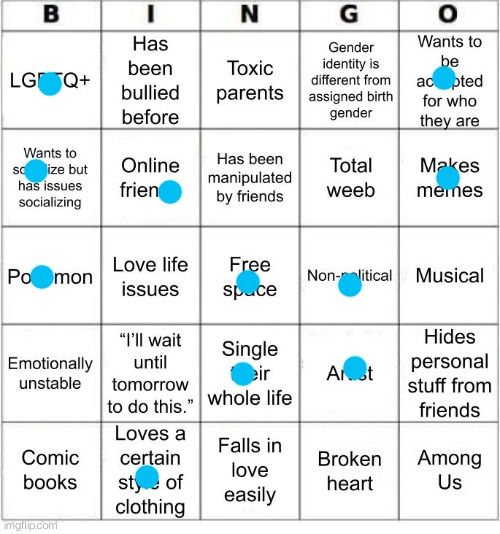 I did this bingo because everyone else was doing it | image tagged in jer-sama's bingo | made w/ Imgflip meme maker