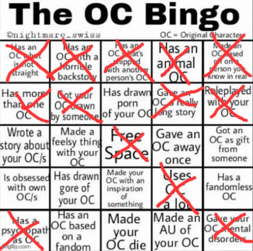 meme8 | image tagged in the oc bingo | made w/ Imgflip meme maker