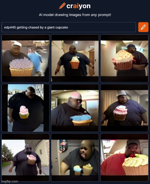 edp445 and the giant cupcake | made w/ Imgflip meme maker