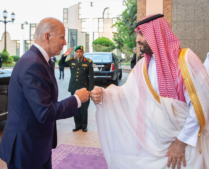 Joe Biden and Saudi Crown Prince Mohammed bin Salman Blank Meme Template