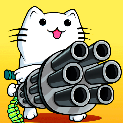 Cat with minigun Blank Meme Template