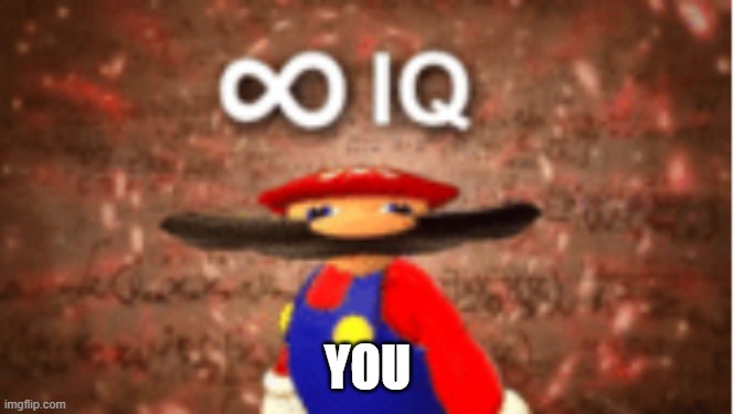 Infinite IQ | YOU | image tagged in infinite iq | made w/ Imgflip meme maker