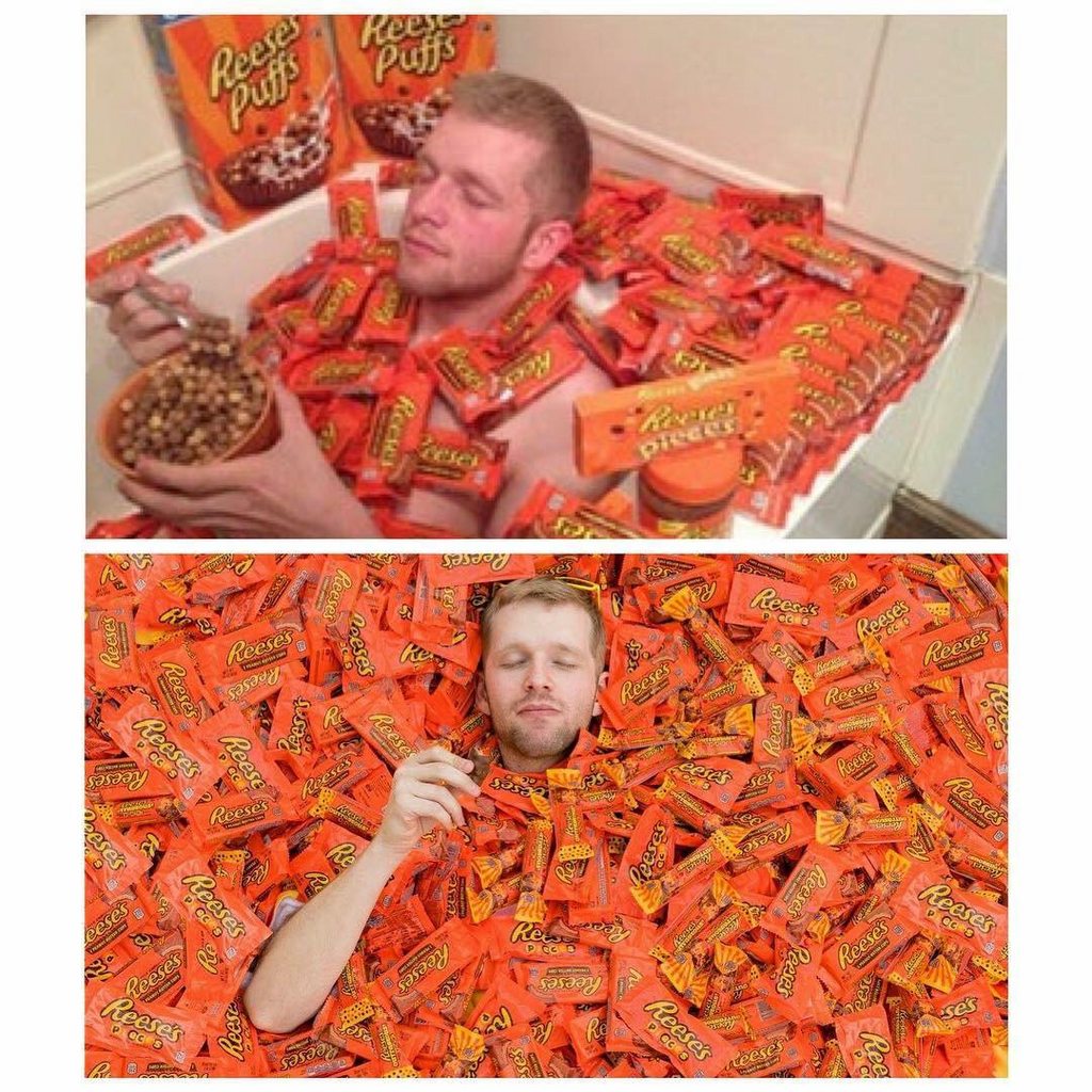 High Quality Reeses Craze Blank Meme Template