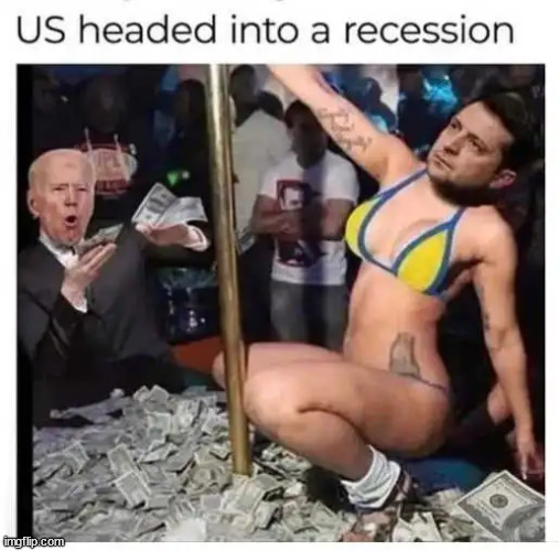 What recession? | image tagged in dementia,joe biden | made w/ Imgflip meme maker