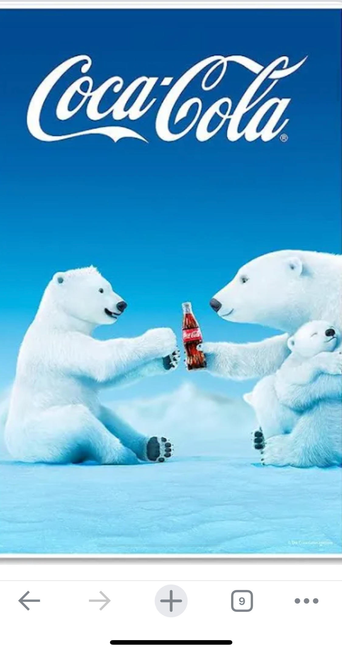 Polar bear Coca-Cola Blank Meme Template
