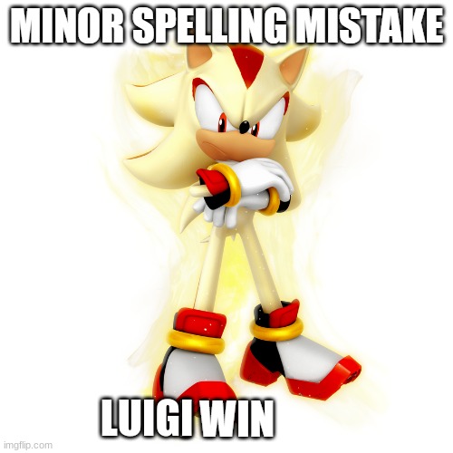 Minor Spelling Mistake HD | LUIGI | image tagged in minor spelling mistake hd | made w/ Imgflip meme maker