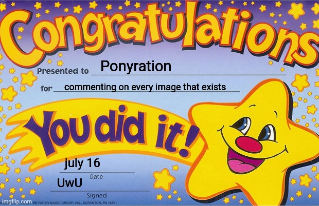 Ponyration commenting on every image that exists july 16 UwU | made w/ Imgflip meme maker