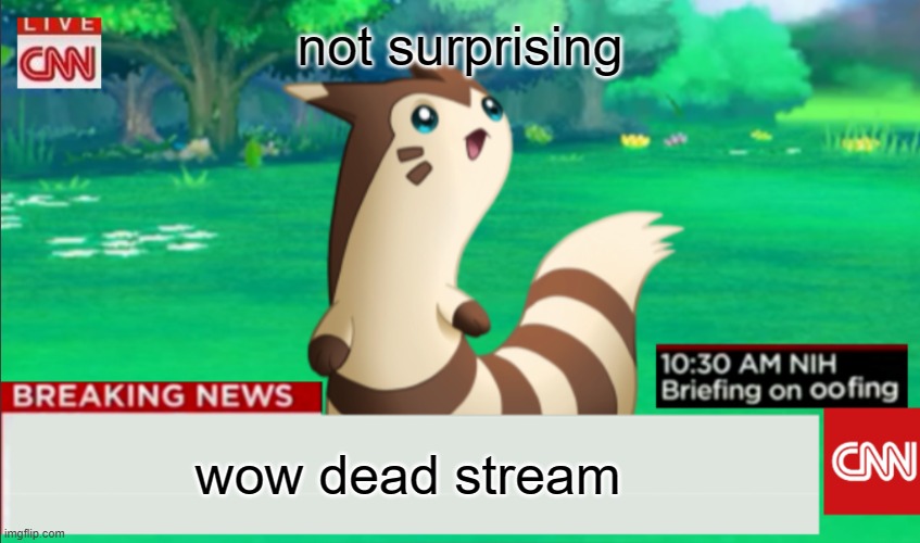 zad. looks like most of our furret lovers have forgotten furret's existence :pain: |  not surprising; wow dead stream | image tagged in breaking news furret | made w/ Imgflip meme maker